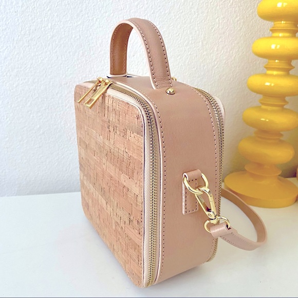 Divina Firenze Handbags - Divina Firenze Italian Cork & Leather Box Bag